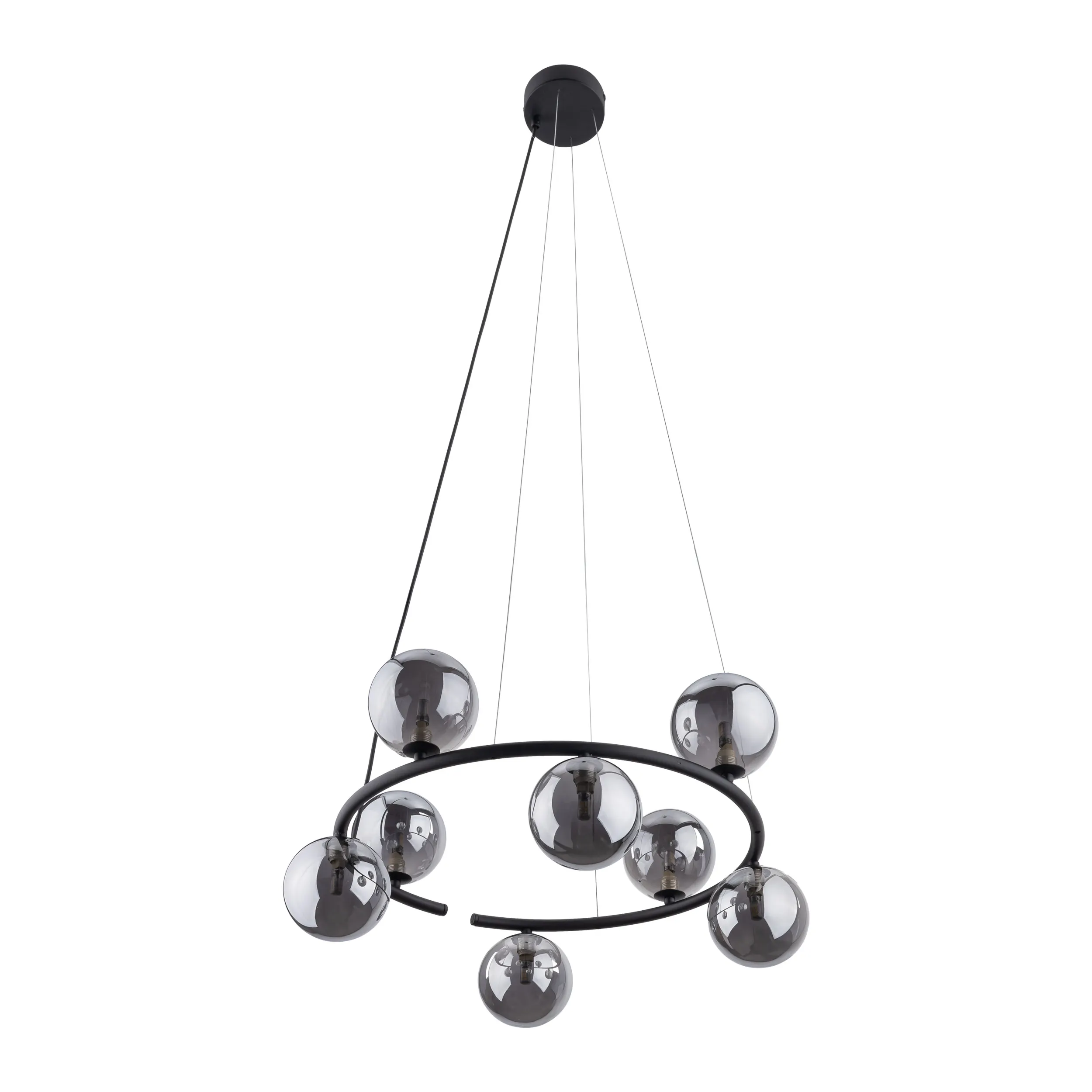 Lampa wisząca ANABELLE z okrągłymi szklanymi kloszami 140x62cm - TK_6844