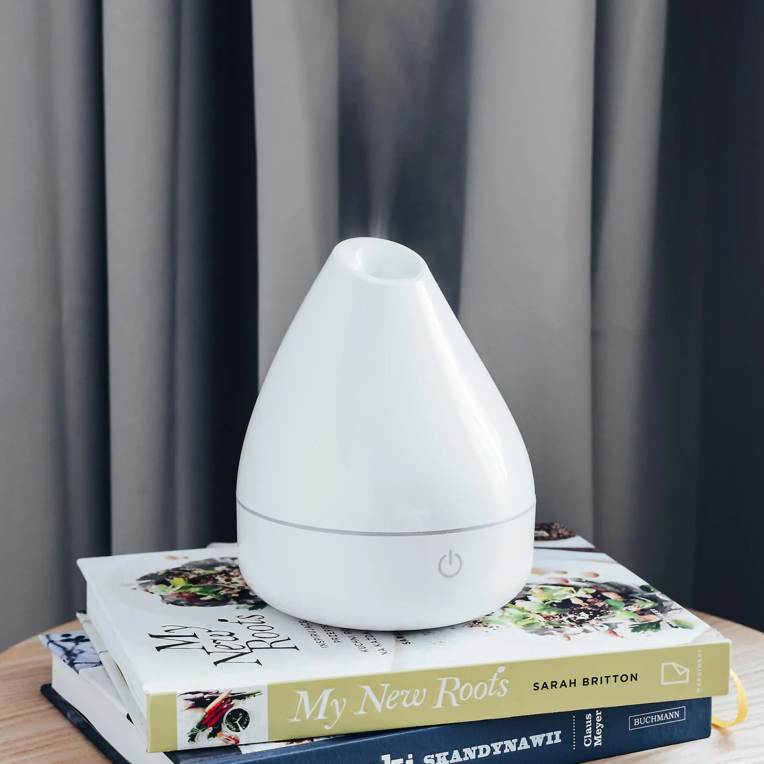 image essential oil diffuser, biały, kropla, ultradźwiękowy, bezprzewodowy