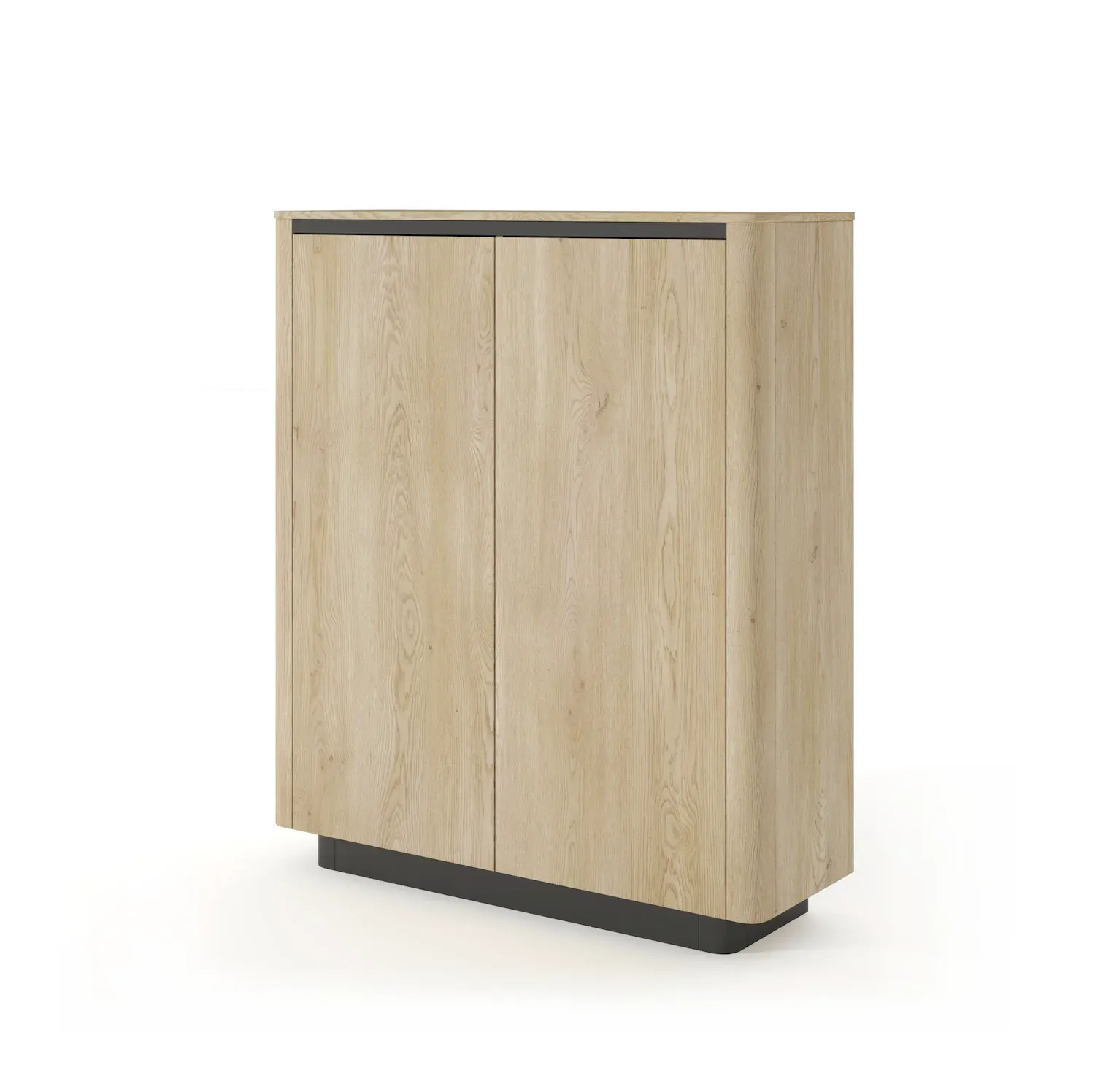 Komoda wysoka 2-drzwiowa TORRO dąb cremona czarny Komoda wysoka 2-drzwiowa TORRO dąb cremona czarny