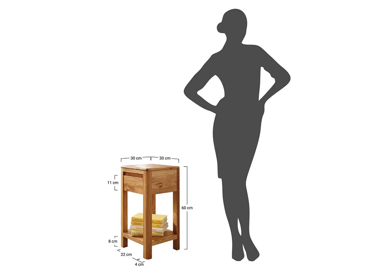 Stolik na kwiaty dębowy GIALO mniejszy 60x30x30 - 2SGIA01
