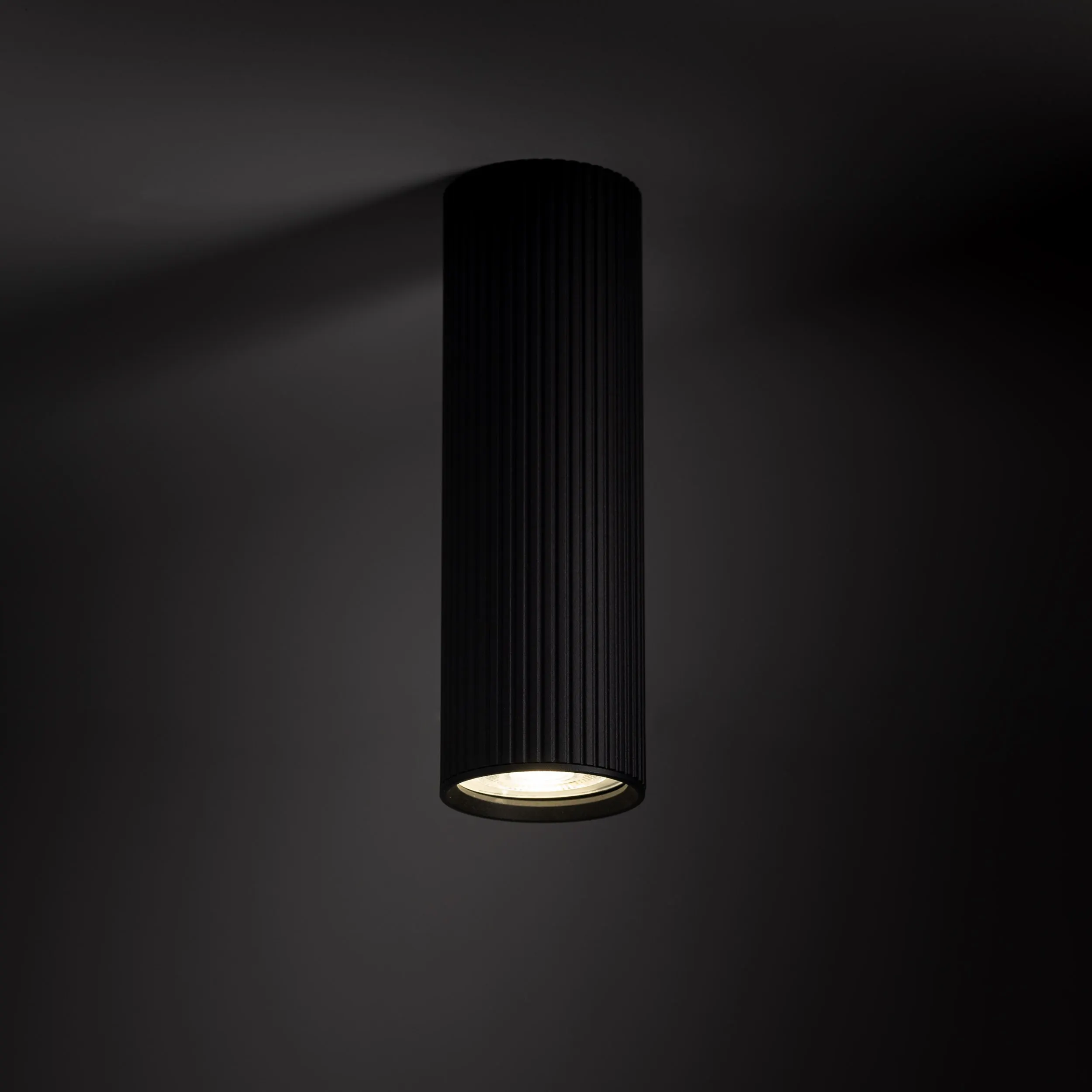 Plafon TUNE czarny metalowy okrągły 17x5cm - TK_10024