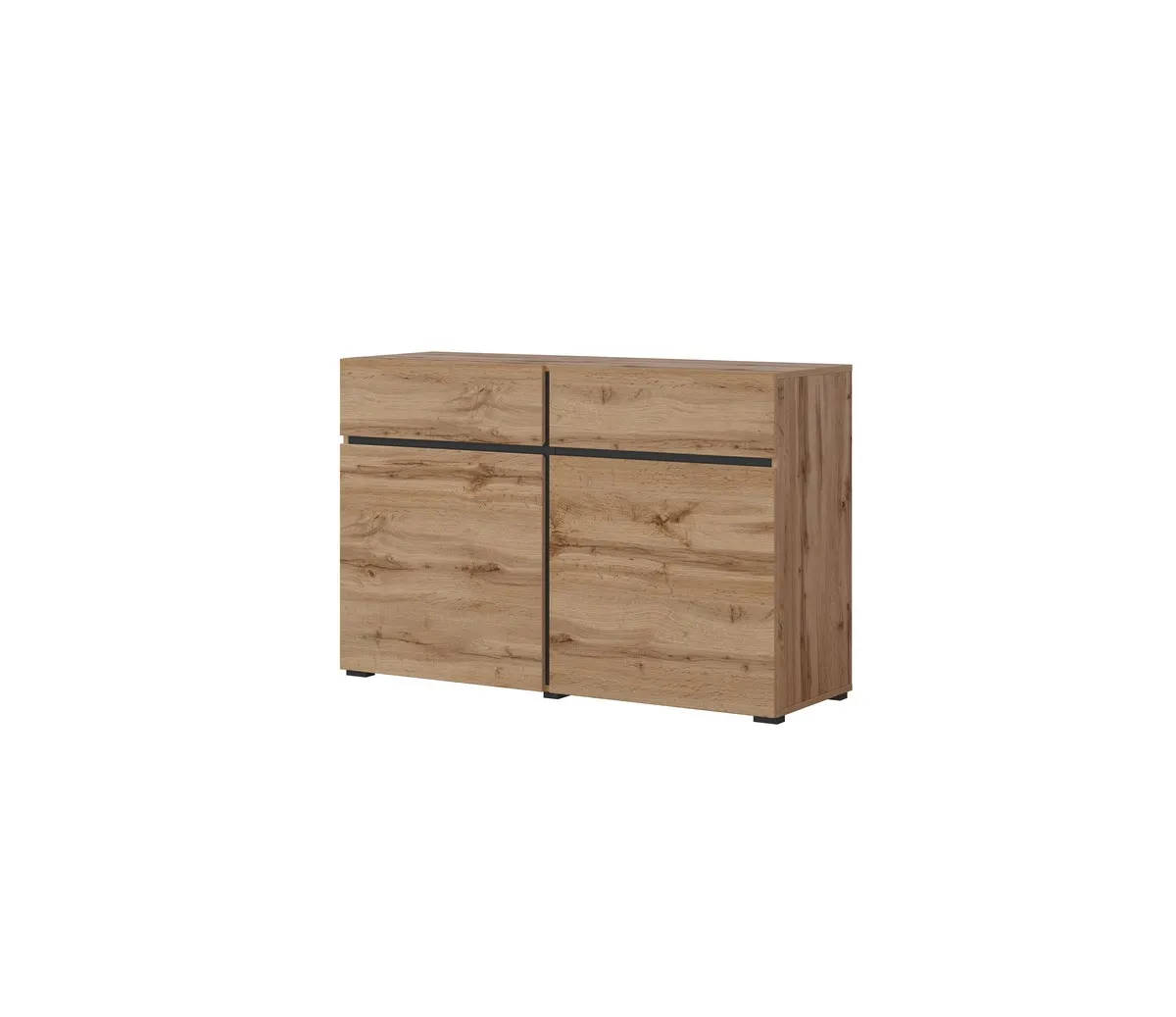 Komoda 2-drzwiowa z szufladami CROSS 120 cm dąb wotan