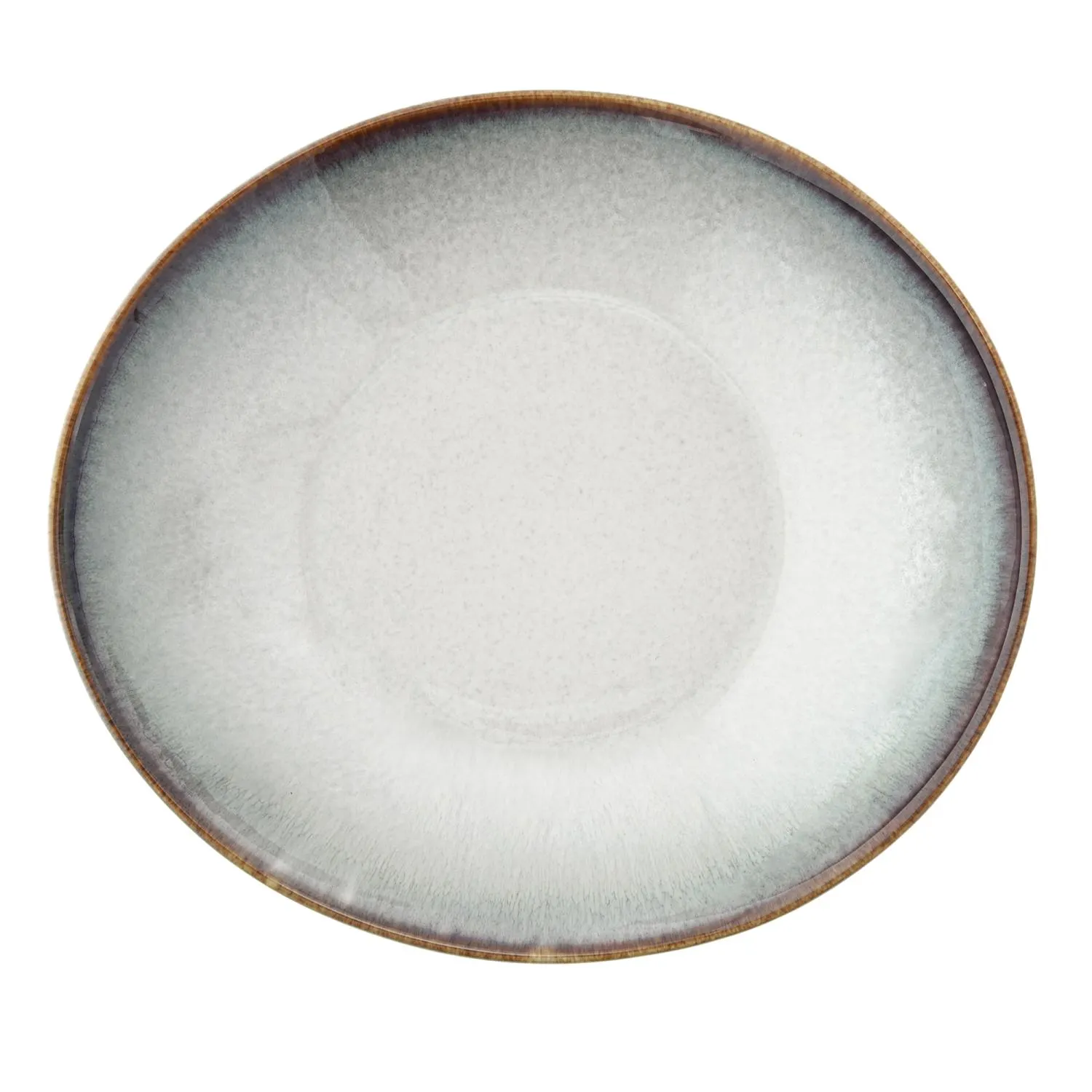 talerz, ceramiczny, szary, glazurowany, round dish