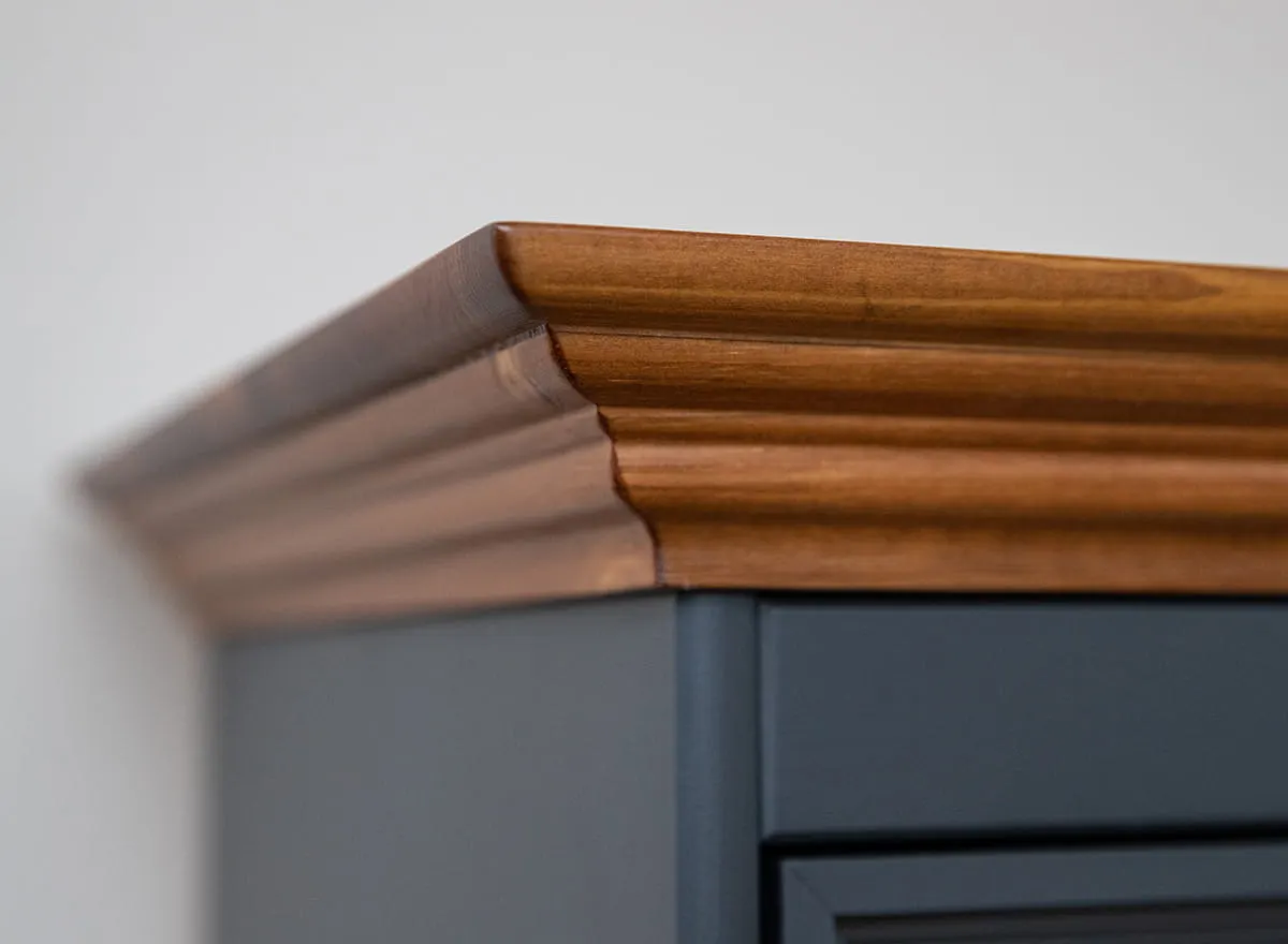 Komoda z 5 szufladami BELLUNO ELEGANTE 112 cm grafit - dąb - PL005G/D