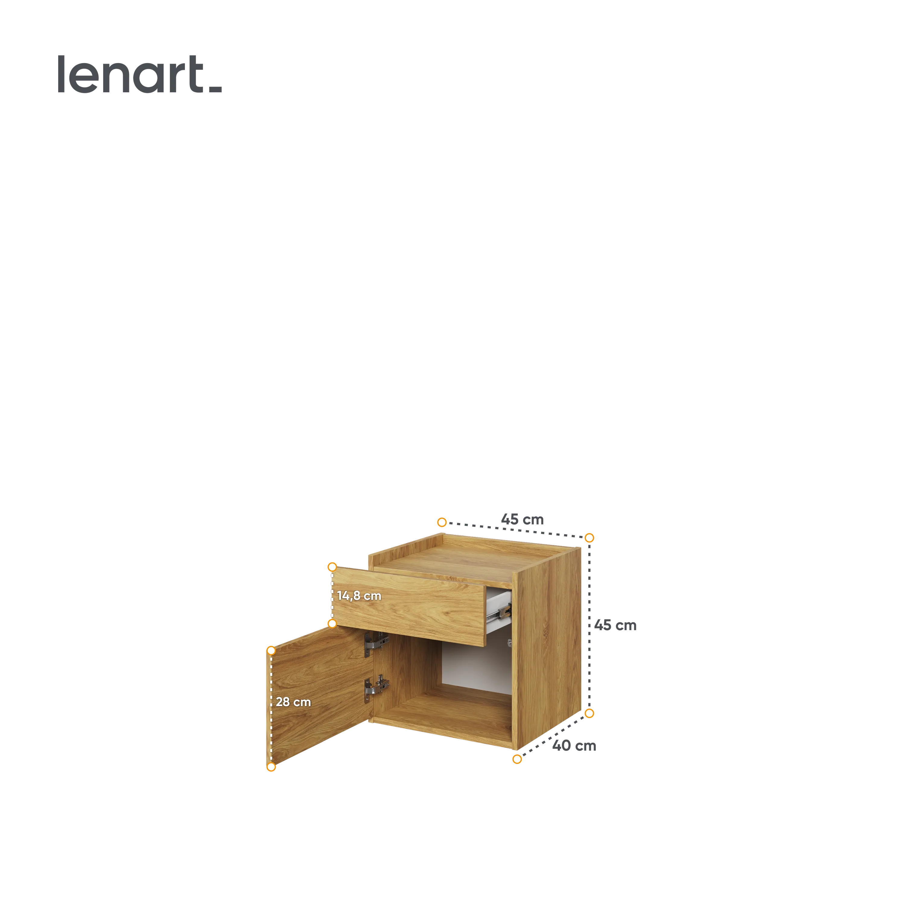 Szafka nocna Teen Flex TF-18 hikora naturalna - TF18H