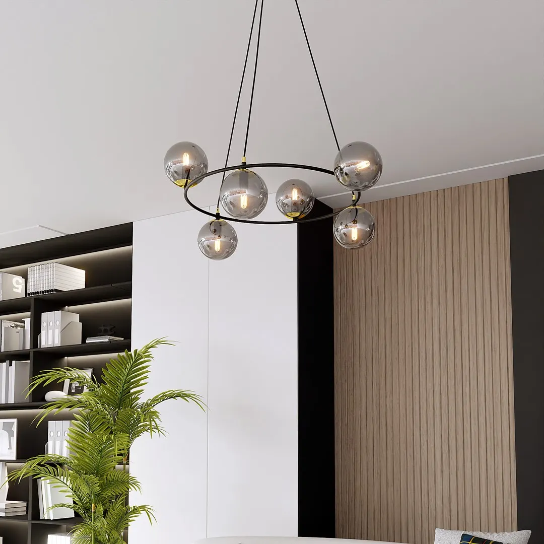 Lampa wisząca AZURA Czarny,Złoty 1294/6 - 1294/6