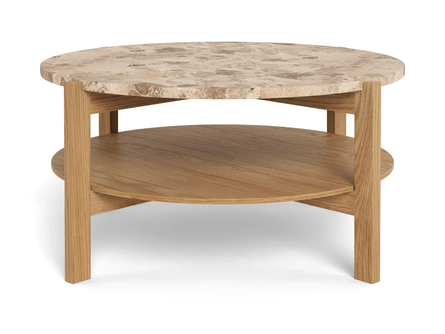 Stolik kawowy DORSETT 80 cm latte połysk - H000025776