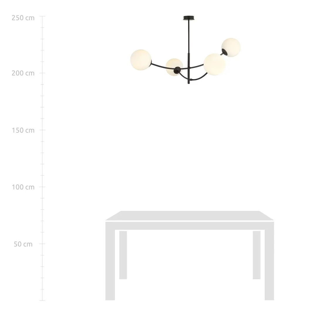 Lampa sufitowa HUNTER 4 czarny biały — zdjęcie 8
