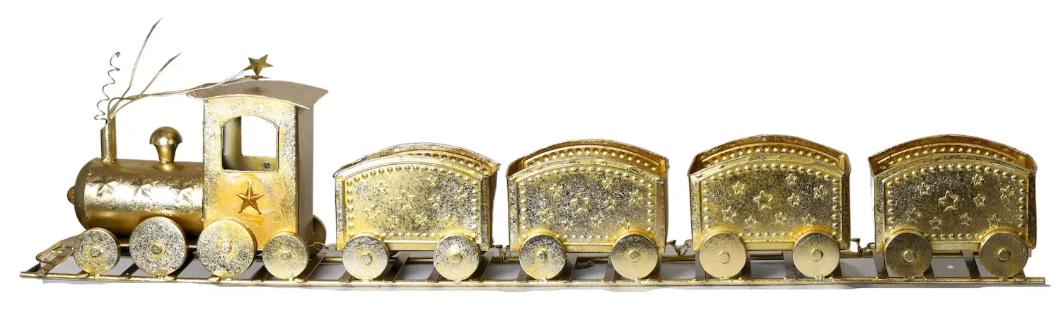 POCIĄG metalowy MAŁY 5434 złoty