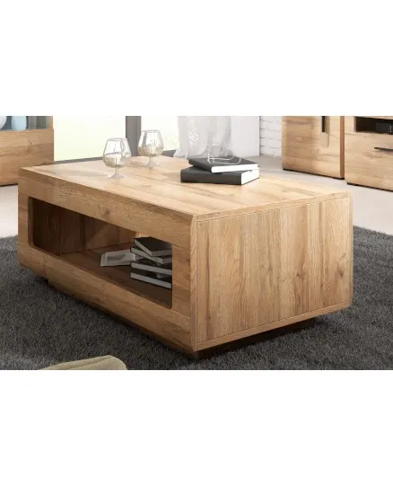 Stolik kawowy TULSA 99 z wnęką dąb grandson 110x60x44cm - 24KZFJ99