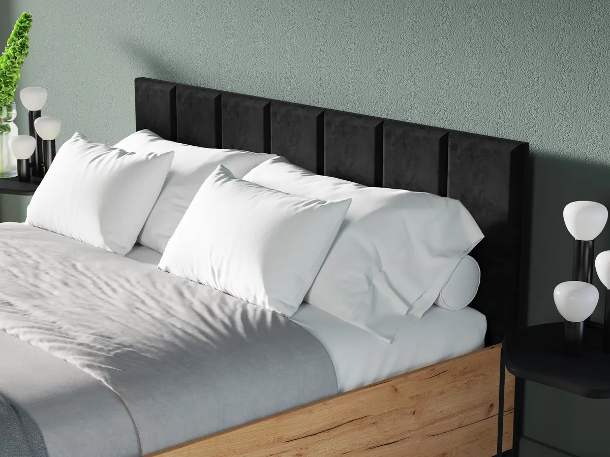 Łóżko z podnoszonym stelażem 160x200 URSO 1401 craft złoty-czarny - 1URSO1401-001