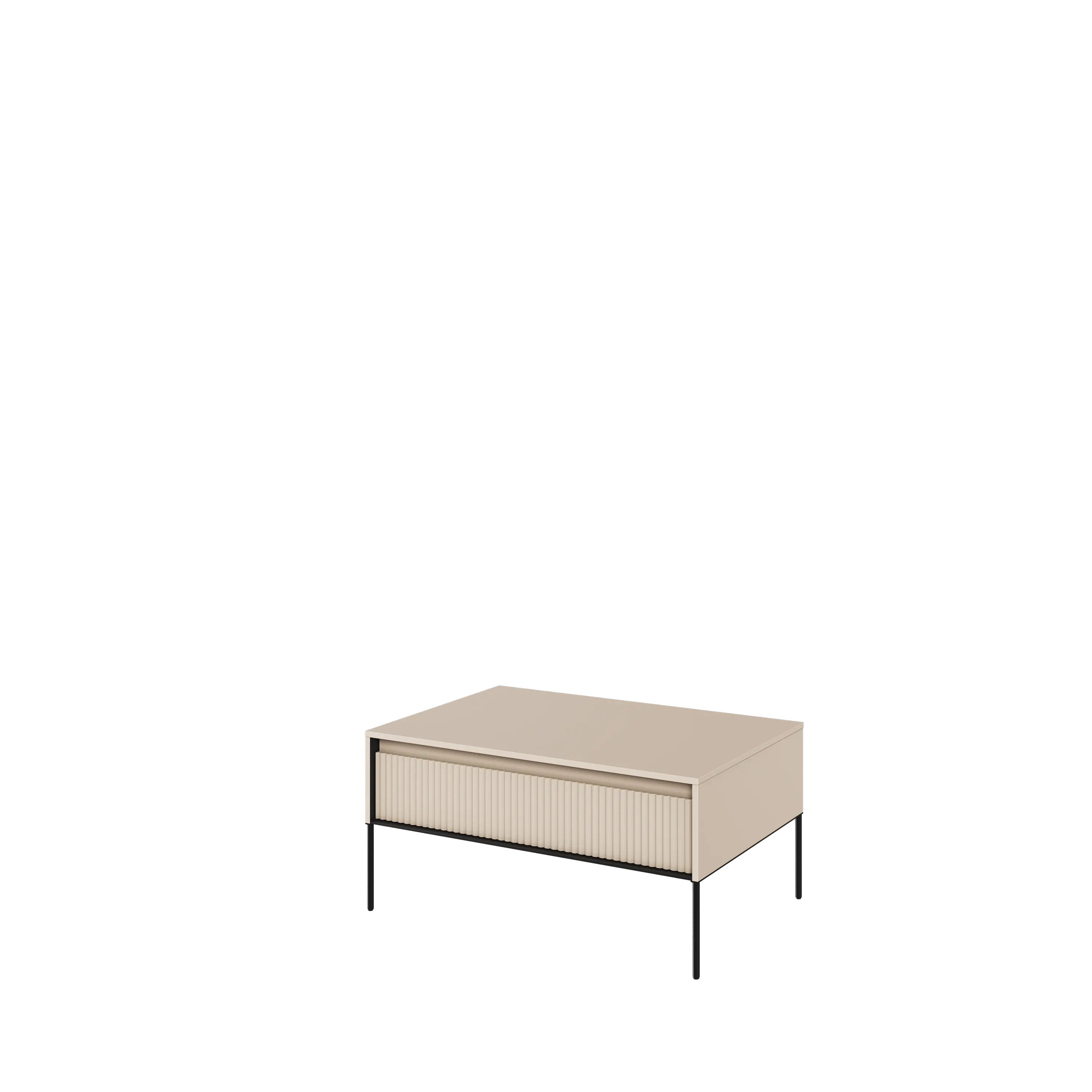 Stolik kawowy ryflowany TREND TR-09 100x70 beżowo-czarny Stolik kawowy ryflowany TREND TR-09 100x70 beżowo-czarny