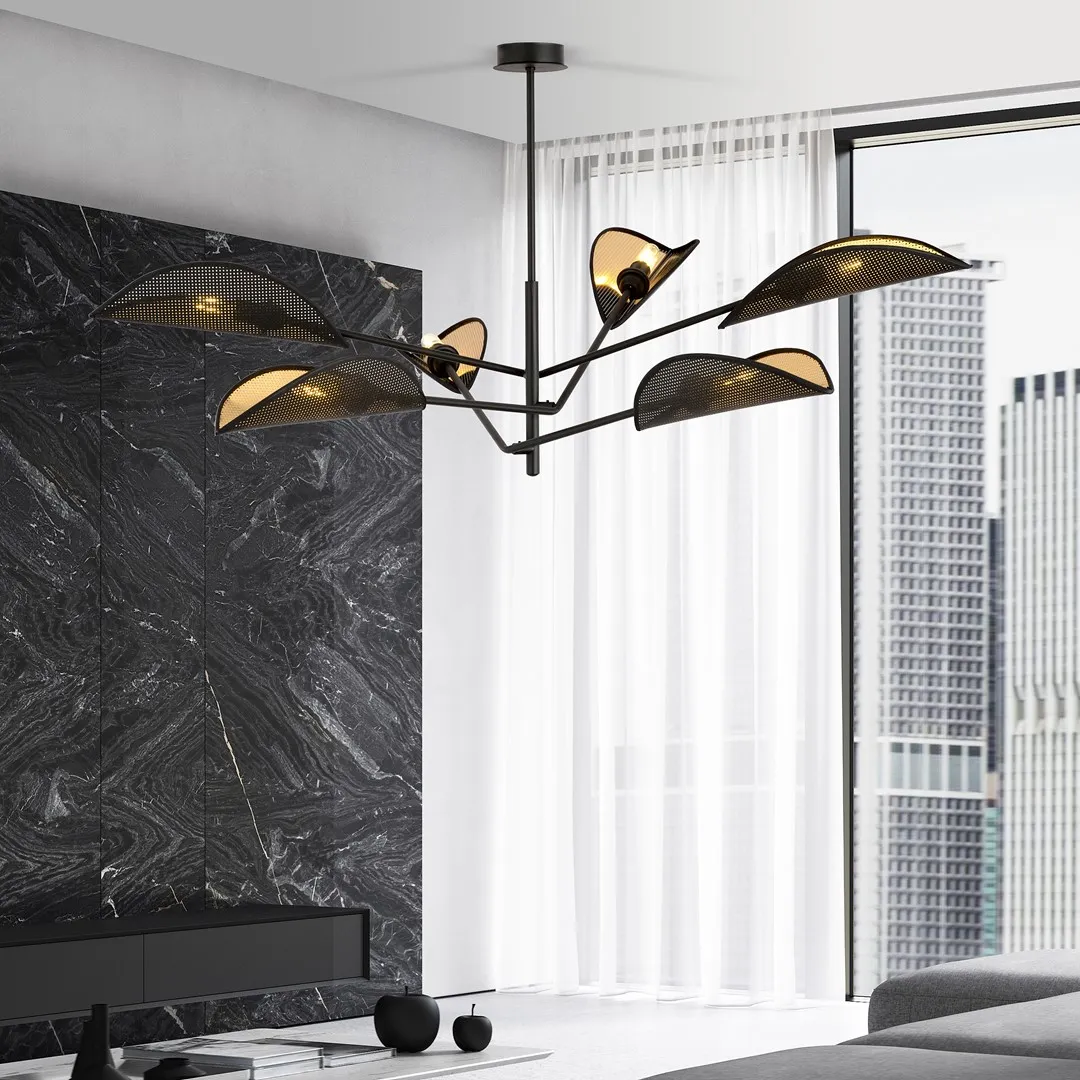 Lampa sufitowa VENE 6 czarny złoty — zdjęcie 4