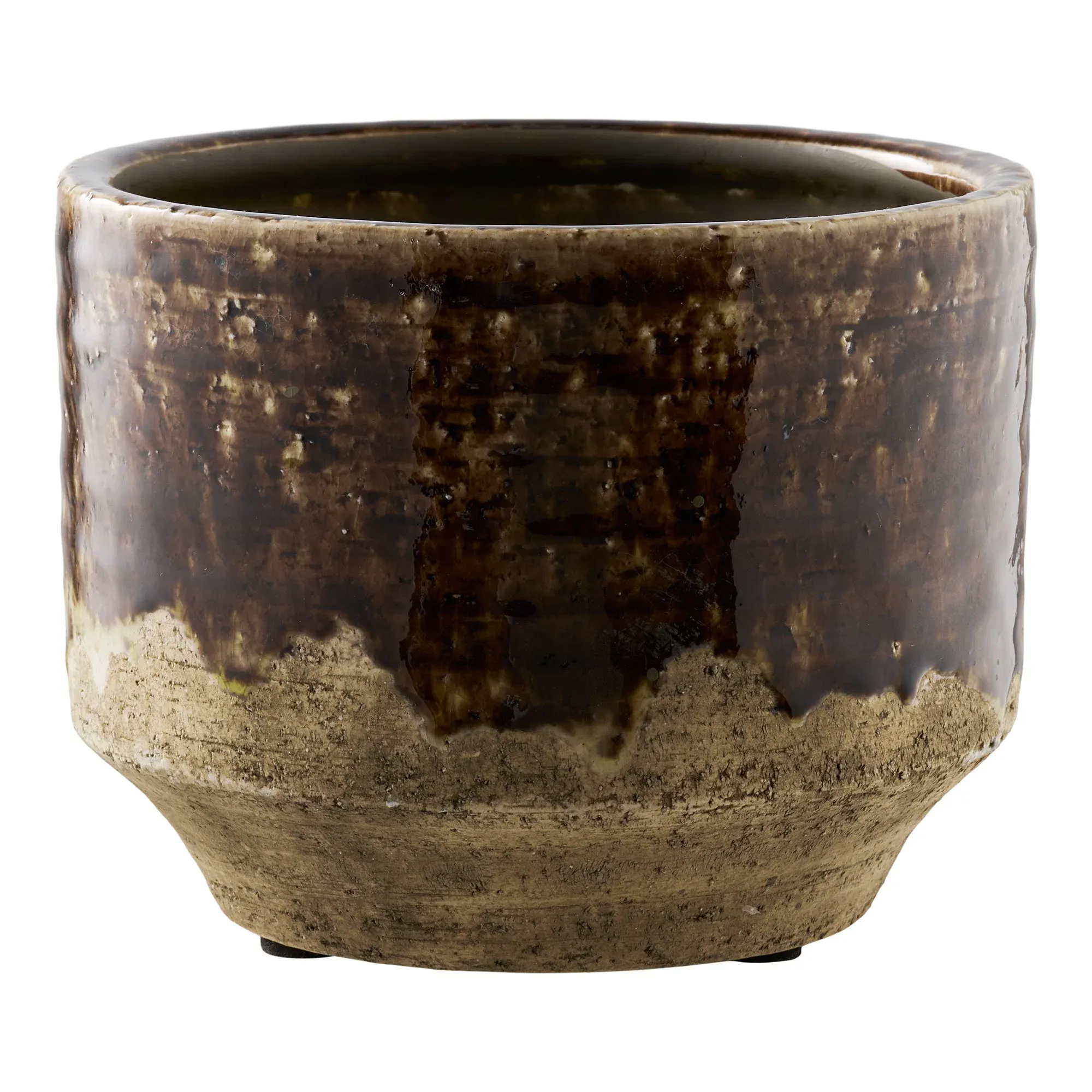 Doniczka ceramiczna 16cm brązowa