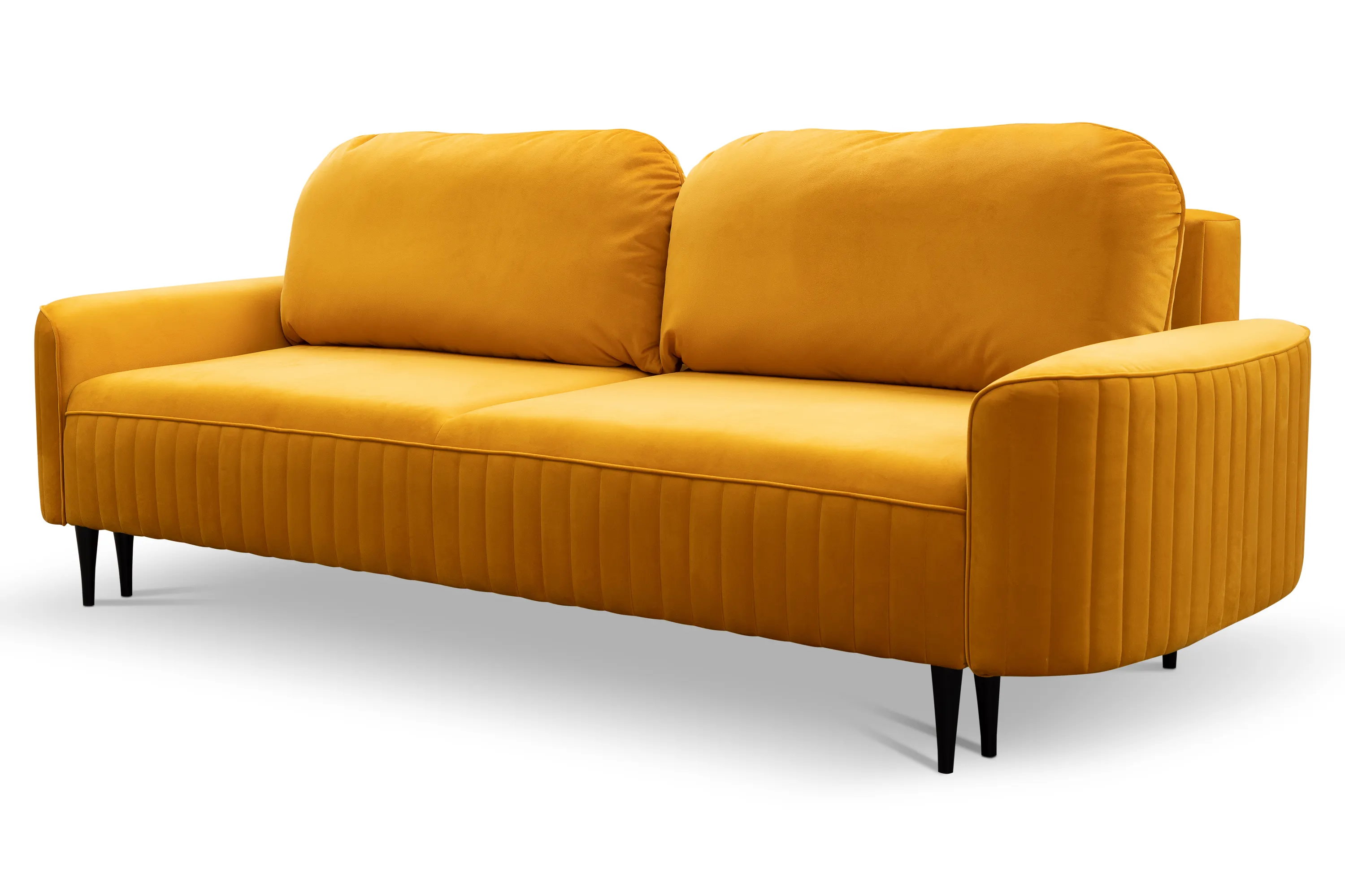 Sofa rozkładana z pojemnikiem VENA VELLUTO 244 cm musztardowa