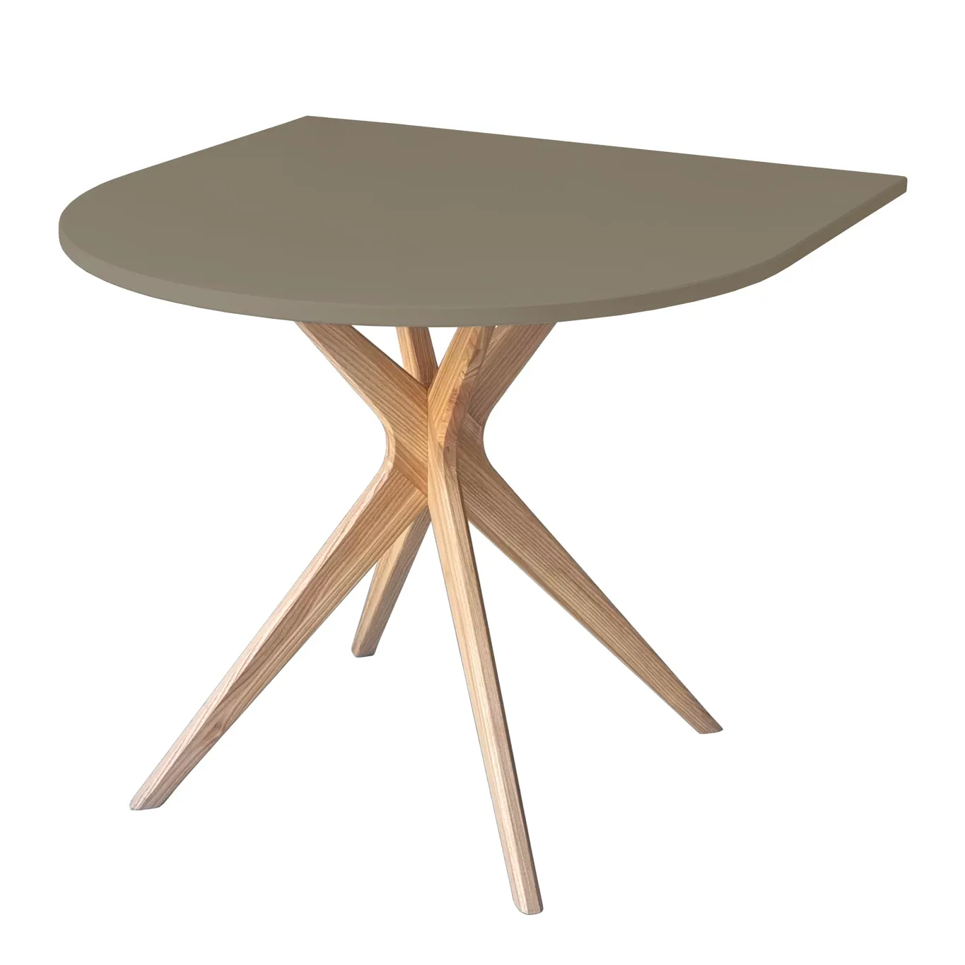 Stół półowalny JUBI Racetrack 90x90cm brązowy