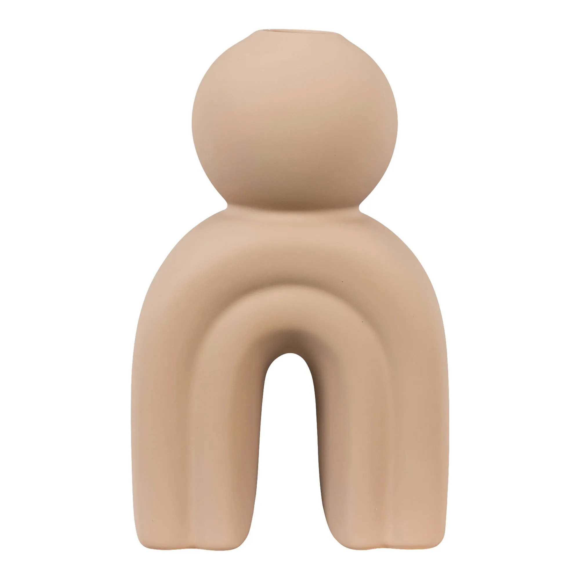 Świecznik ceramiczny CANDLE 105x65x17 ciemny beż - 4561175