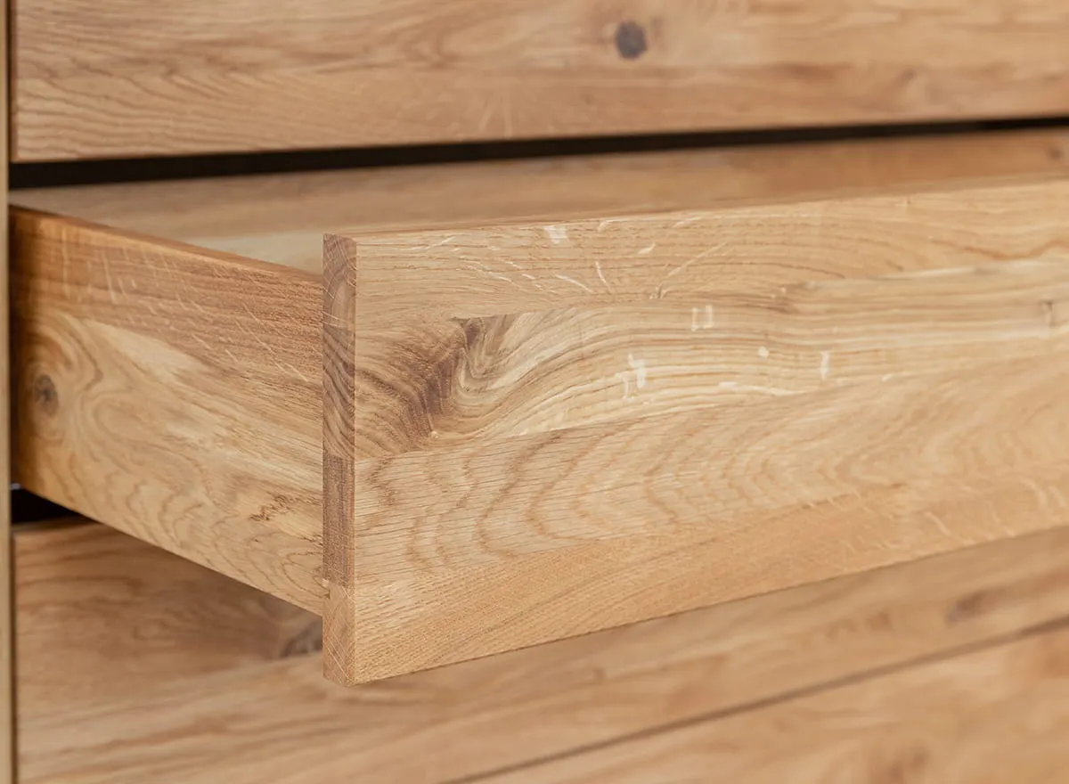 Komoda MODERN LOFT z 4 szufladami - dąb olejowany - PLMOL04D