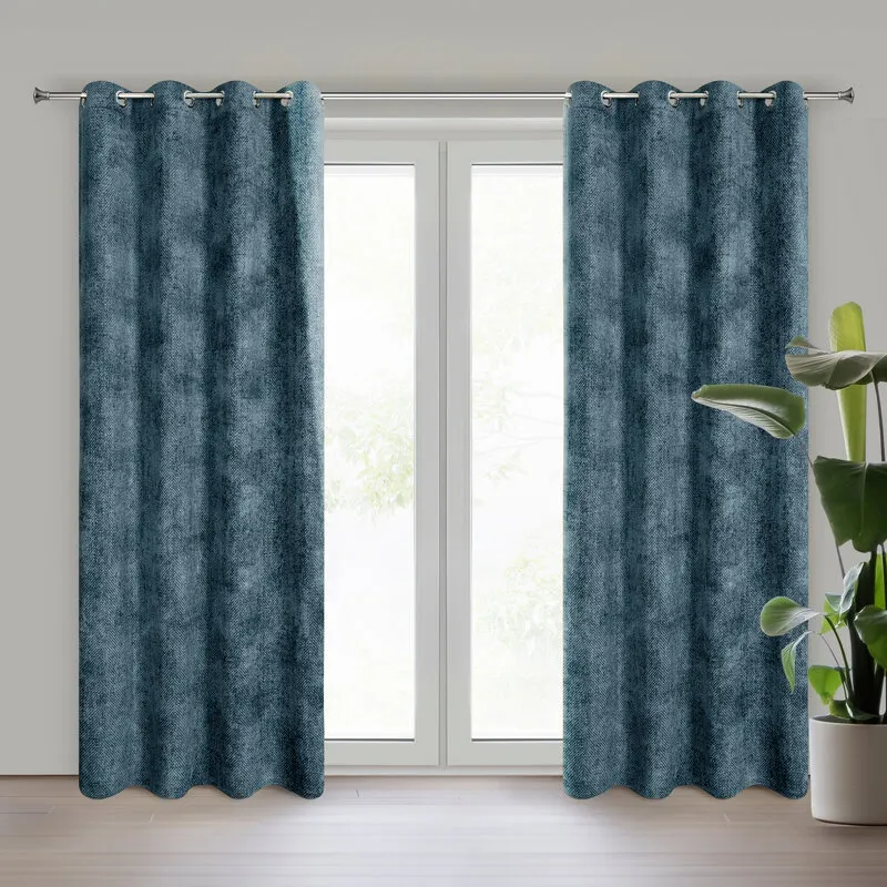 ZASŁONA GOTOWA ALETA 135 X 250 CM GRANATOWY
