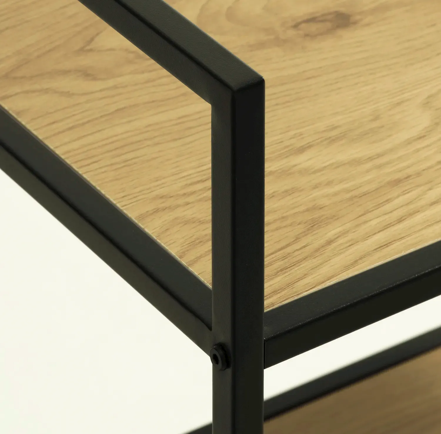 Regał niski ALTINO 70x88 cm - efekt drewna, czarny - UN_46850000