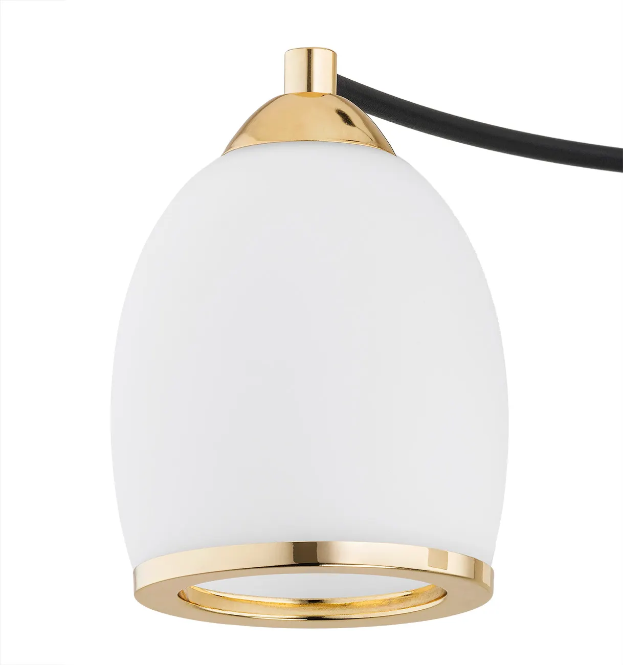 Żyrandol AVILA PLUS metalowy czarny mosiądz opal 46x45cm - 6144