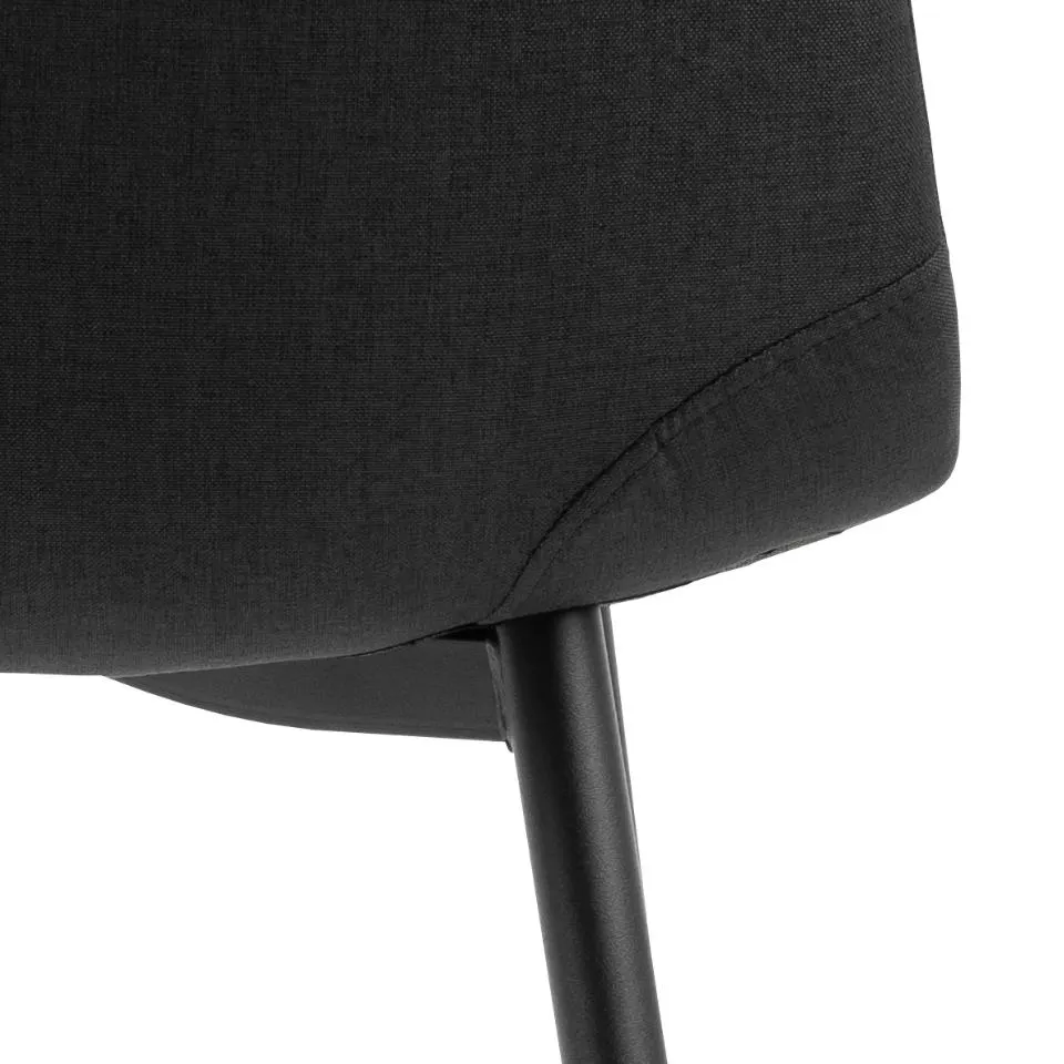 Krzesło tapicerowane Aruba Czarny, Czarny ( zestaw 4 sztuk ) - 0000102086