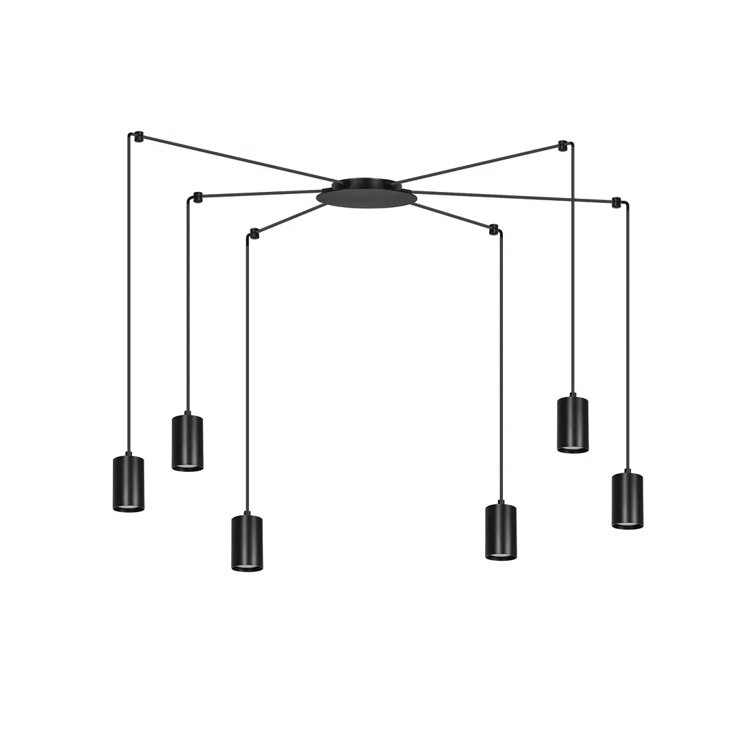 Lampa wisząca  TRAKER Czarny 524/6