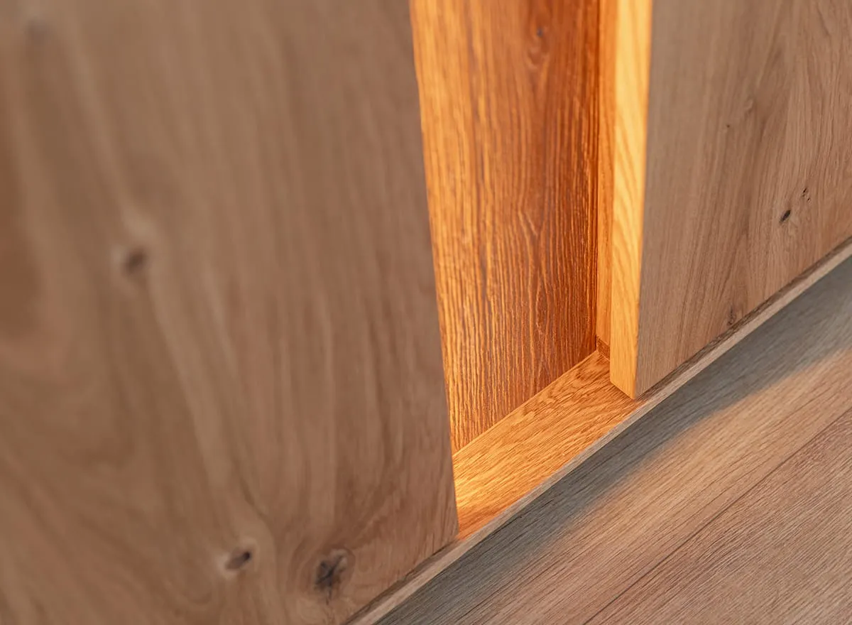 Komoda TV dębowa COLLODI olejowana szeroka 4-drzwiowa 185 cm - dąb olejowany - ZICOL07