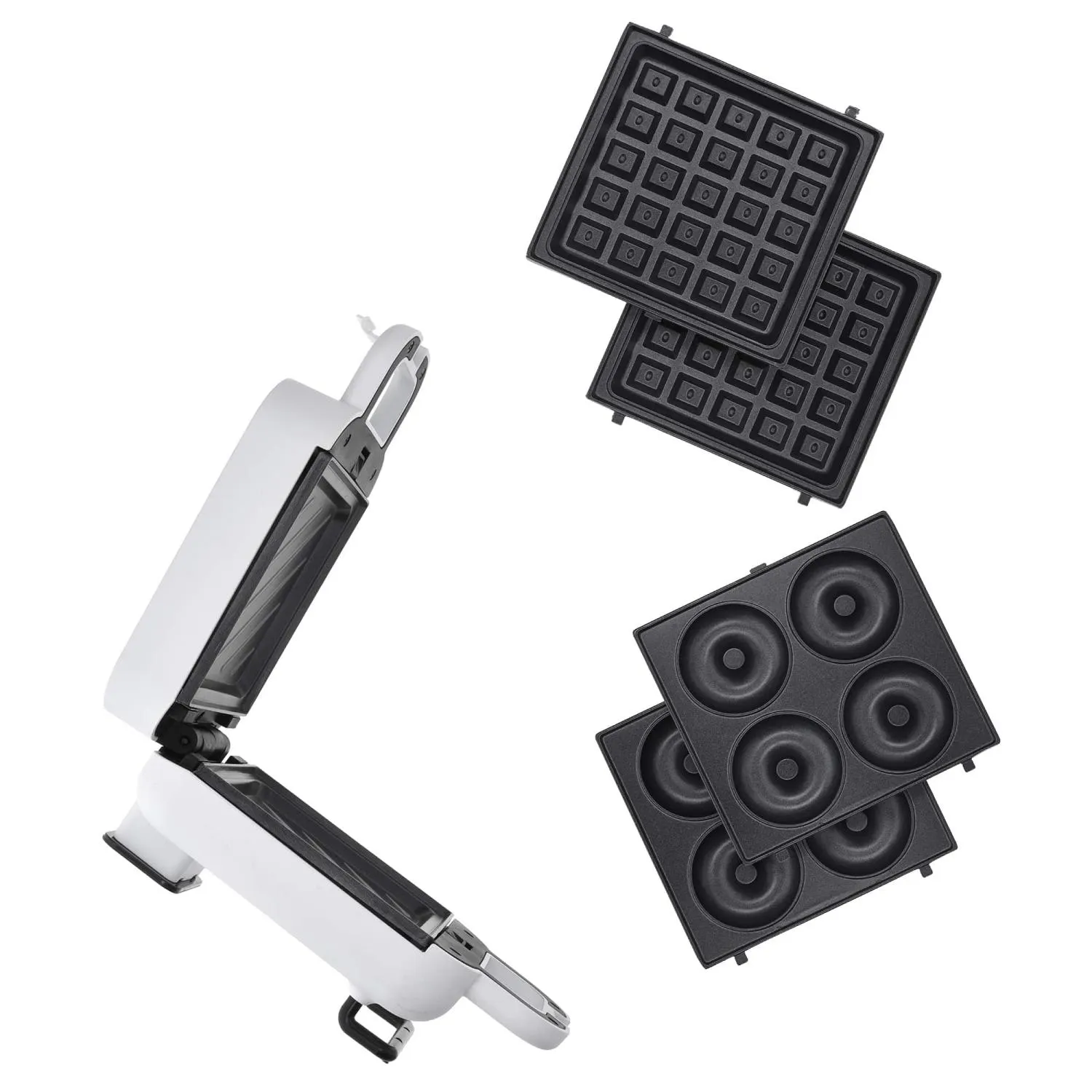 image waffle maker, podwójne-sided, nieprzywierająca, grill elektryczny, w pełni wymienne płyty