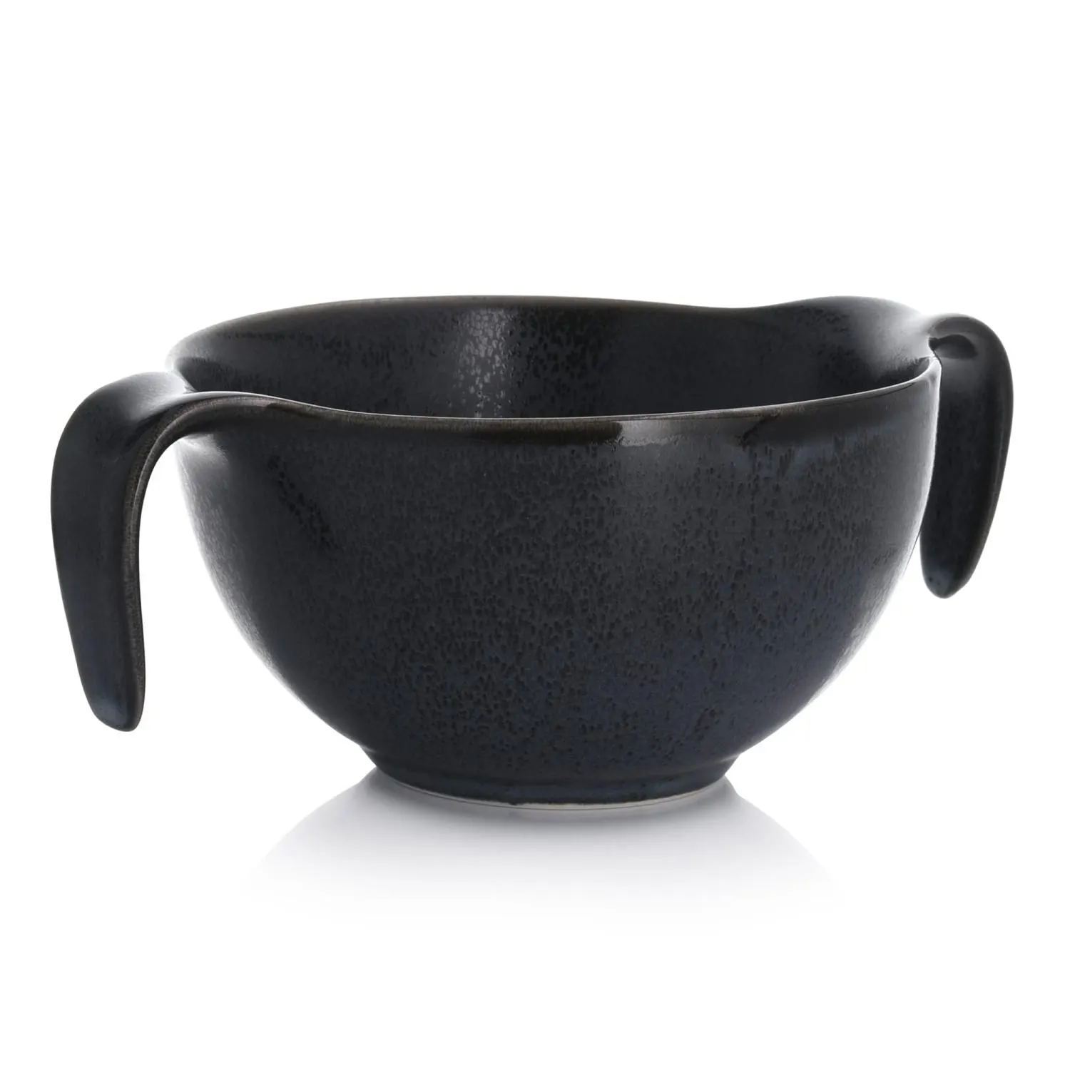 mug, cup, ceramic, ciemny niebieski, podwójne rączki