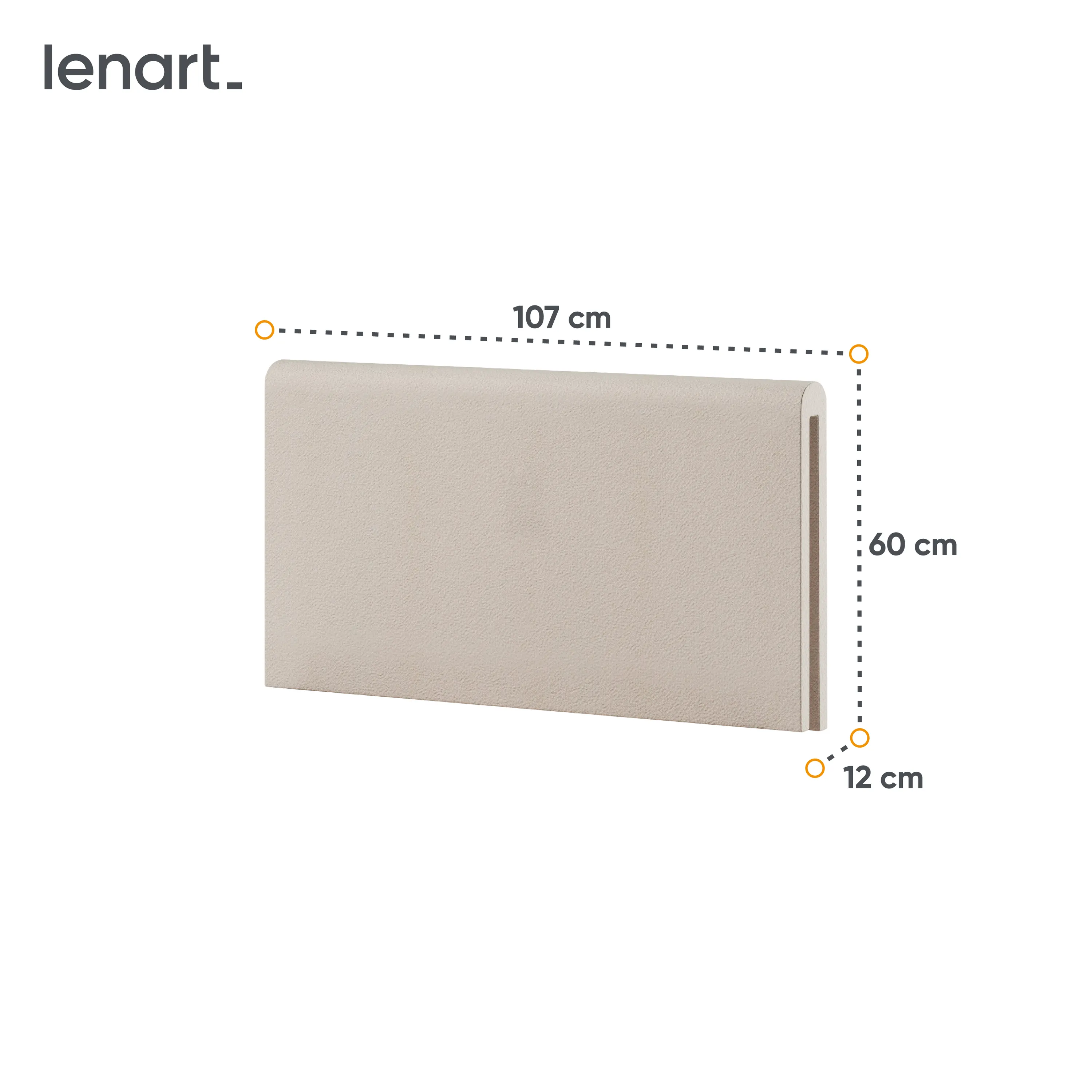 Zagłówek tapicerowany Lenny LY-11 90cm kremowy - LY11ABT