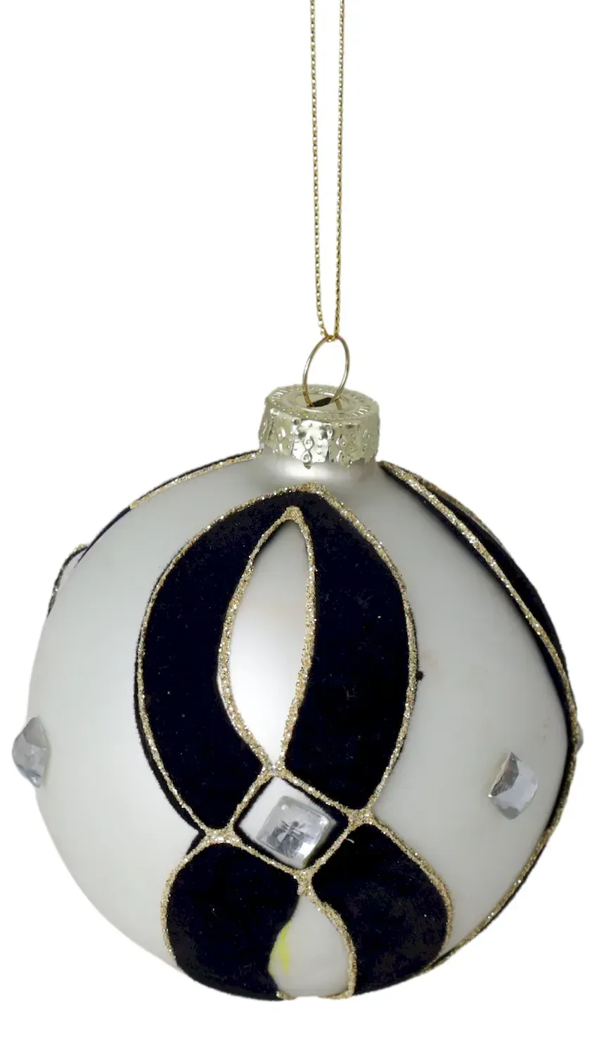 Bombka szklana 12 sztuk BIAŁO-CZARNA DISPLAY 3535 Bombka szklana 12 sztuk BIAŁO-CZARNA DISPLAY 3535