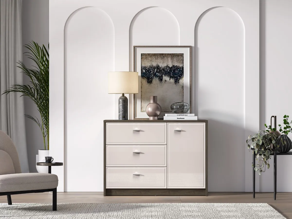 Komoda 1-drzwiowa z szufladami AVANTE 117x85 kaszmir dąb Windmill - 1AVAN05-001