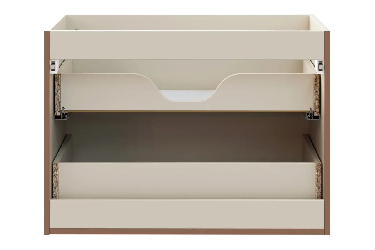Szafka pod umywalkę 80cm 2 szuflady DONNA SAND beżowa - DONNA_SAND_82-80-46-2S