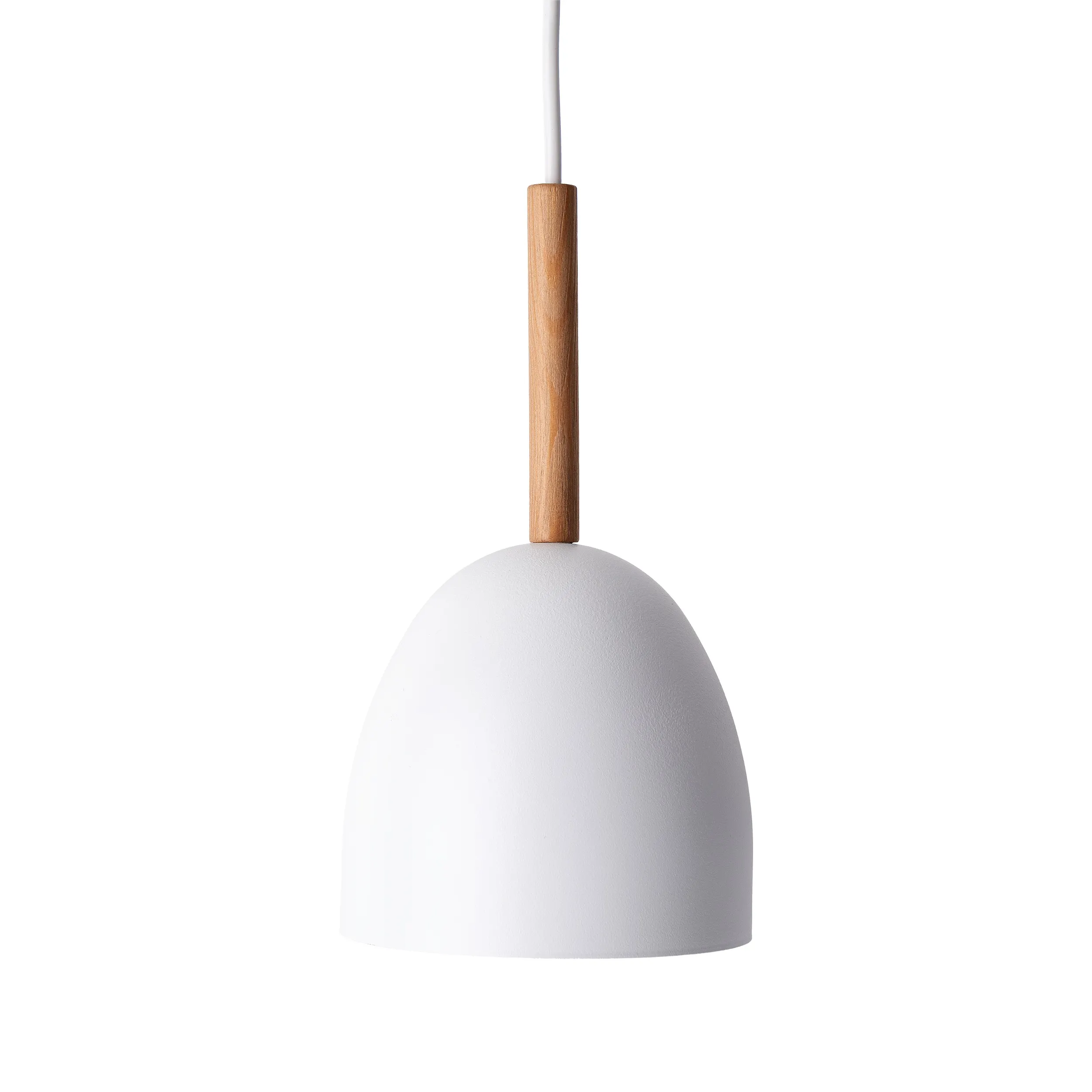 Lampa wisząca NORD białą z drewnianym elementem 155x13cm - TK_4868