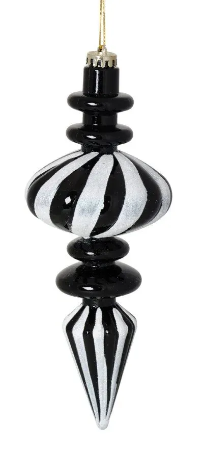 Bombka plastikowa SOPEL duży 5601 czarno-biała Bombka plastikowa SOPEL duży 5601 czarno-biała