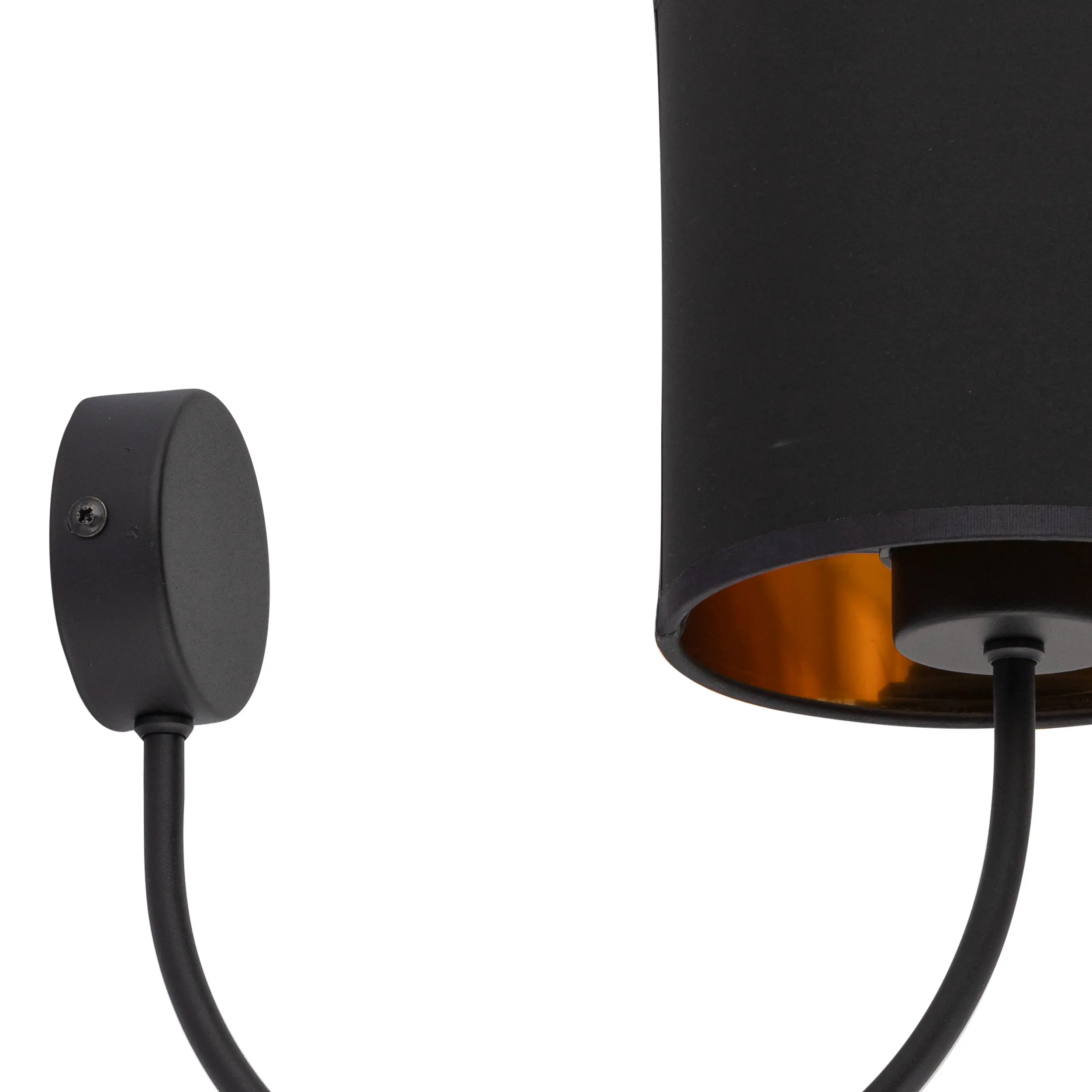 Kinkiet TORENS czarny złoty wewnątrz 30x16cm - TK_4593