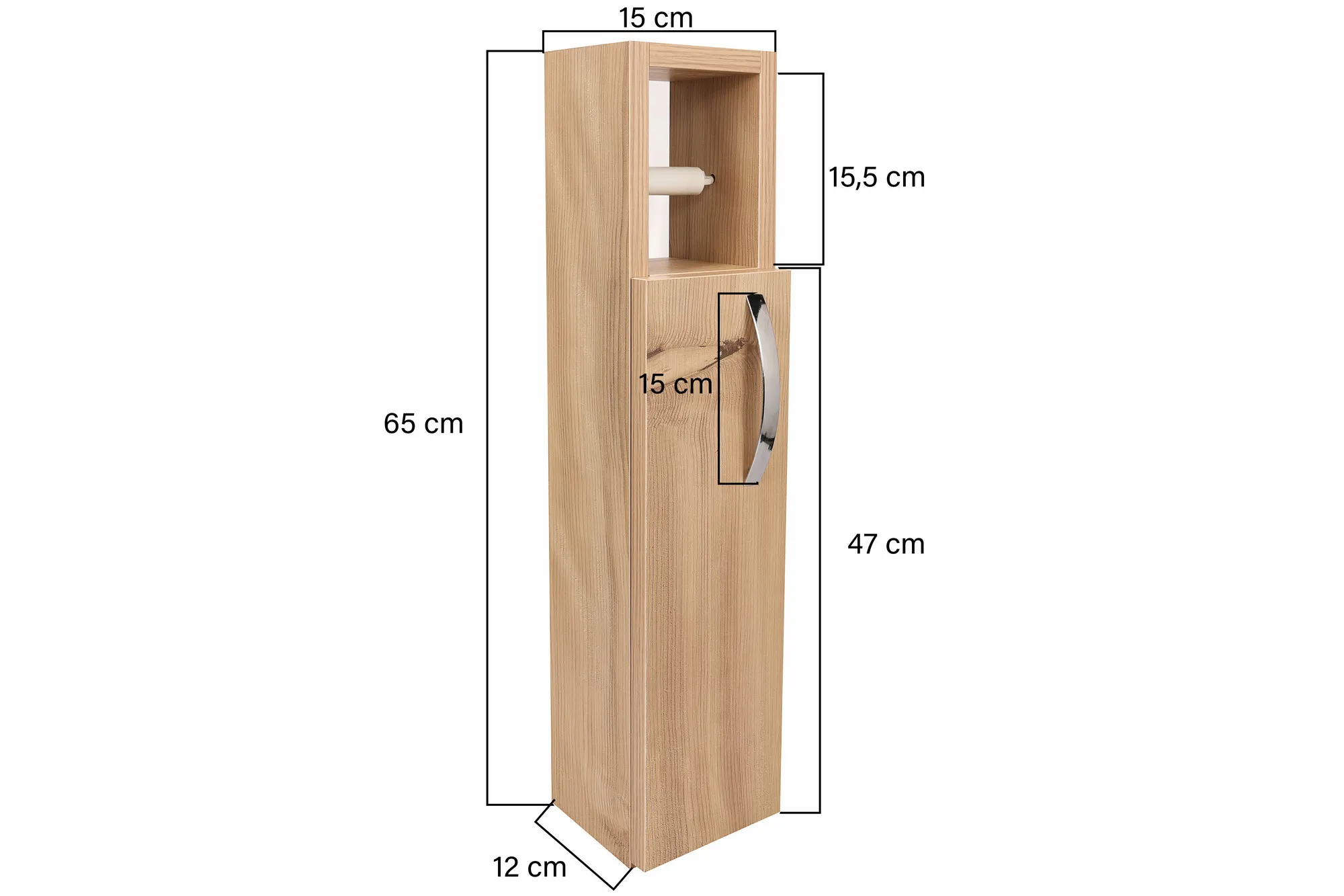 Szafka łazienkowa z wieszakiem wisząca STAR SZ15 W65 dąb naturalny — zdjęcie 8