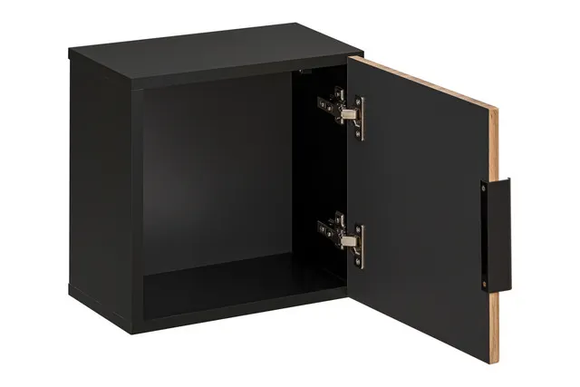 Szafka górna XILO szary, dąb wotan 35x22cm - XILO_BLACK_WOTAN_83-01-D-1D