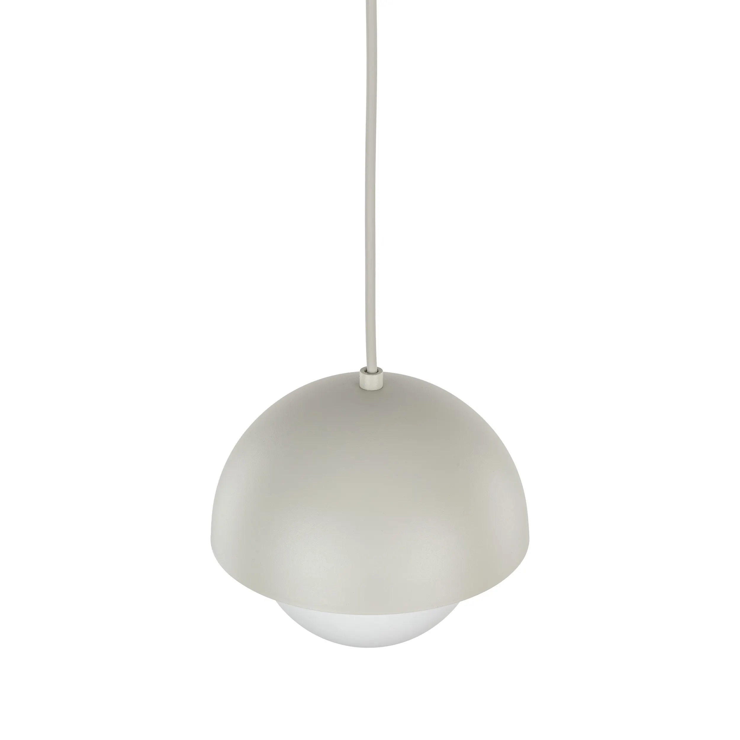 Lampa wisząca BONO beżowa z okrągłym białym kloszem 150x17cm - TK_10205