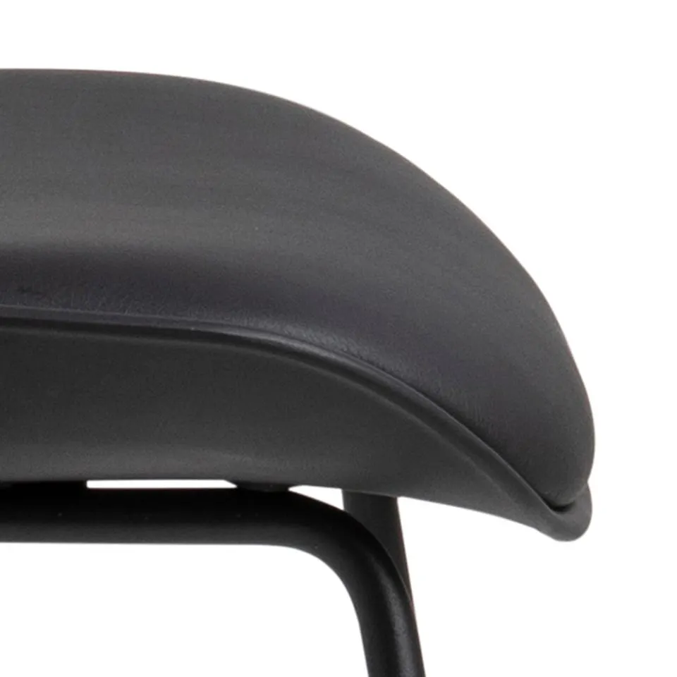 siedzisko, czarne, skóra, chwata krzesło, podstawa metalowa