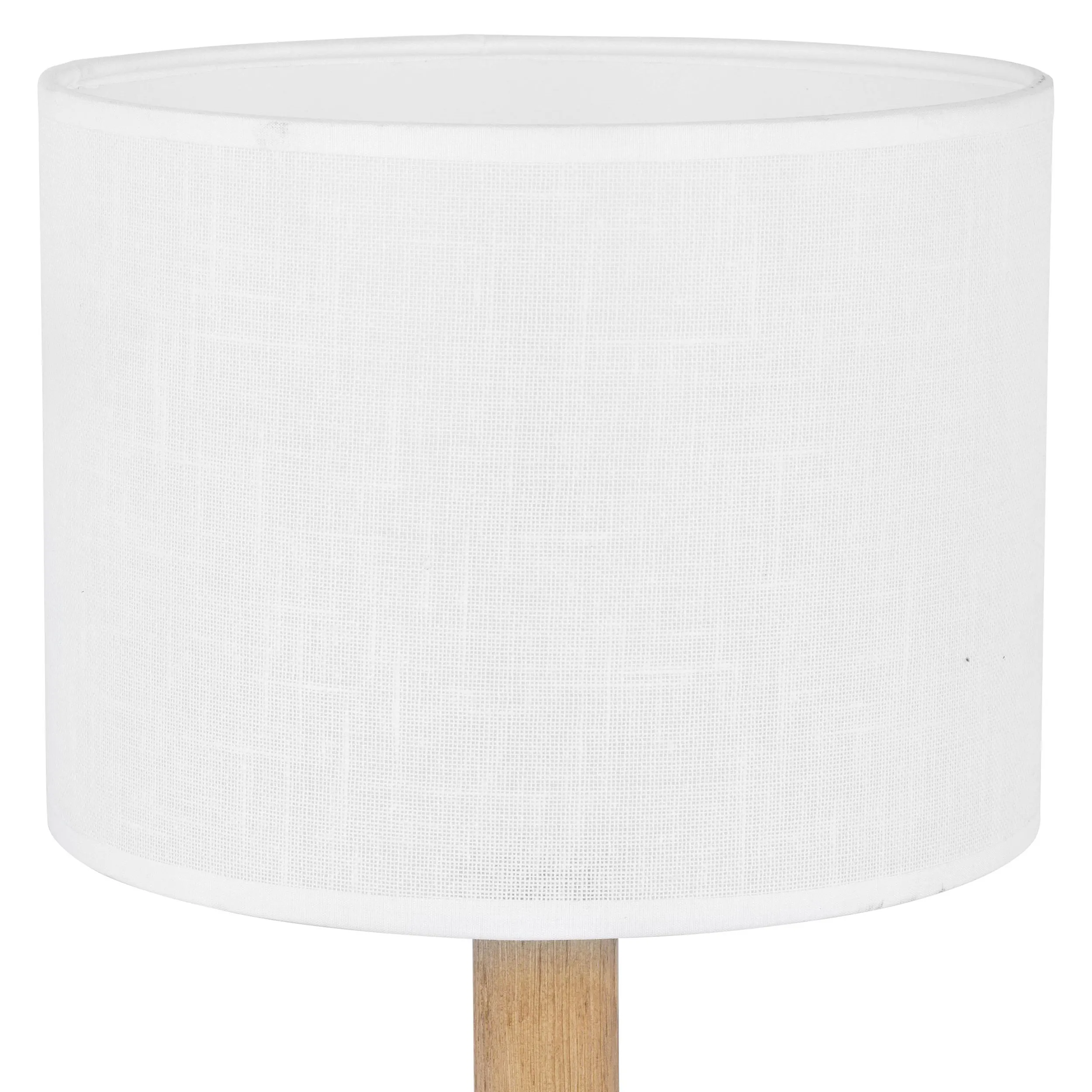 Lampka nocna DEVA biała na drewnianej jasnej nodze 33x20cm - TK_5217