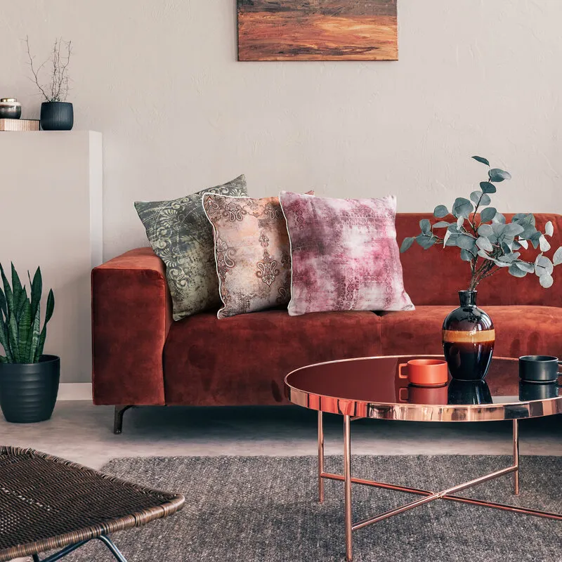 POSZEWKA LEN 19 45 X 45 CM BORDOWY - EU_415442