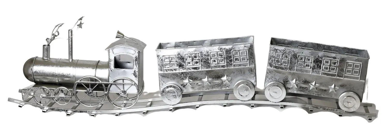 POCIĄG metalowy  DUŻY 5440 srebrny