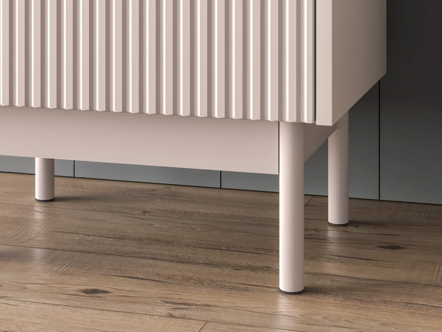 Szafka nocna z szufladą DUNEA 50x55 ryflowana kaszmir - dąb cremona - 1DUNE08-001