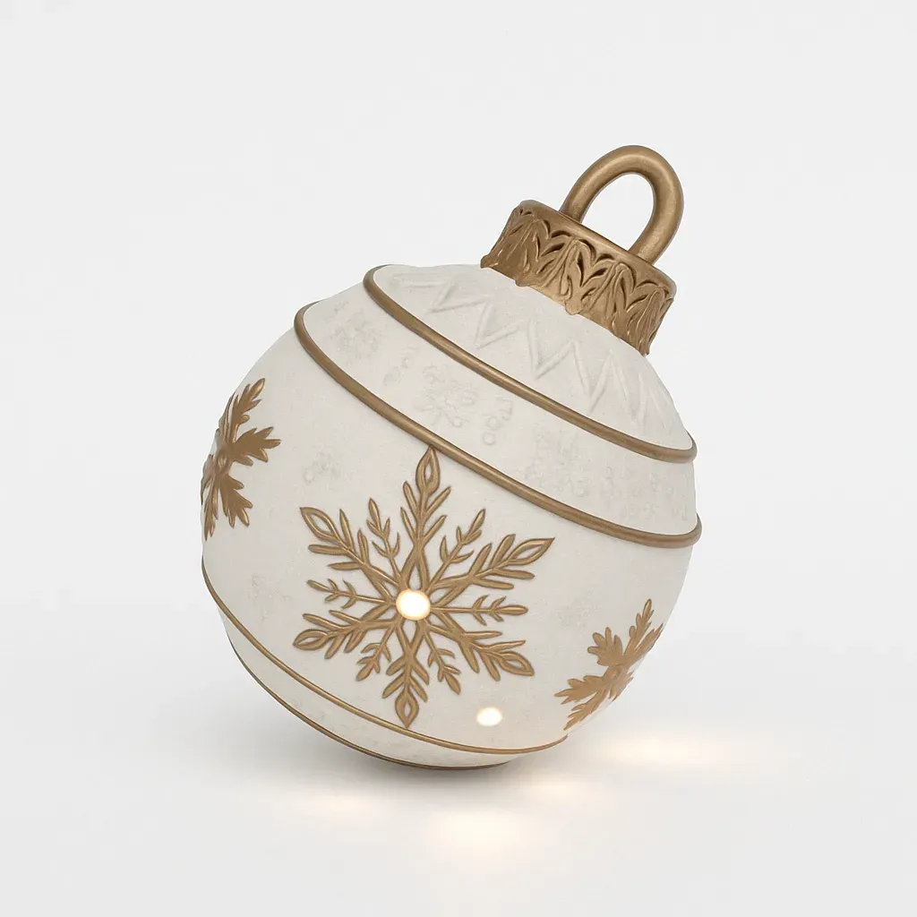 BOMBKA ceramiczna 1728 LED biało-złota BOMBKA ceramiczna 1728 LED biało-złota