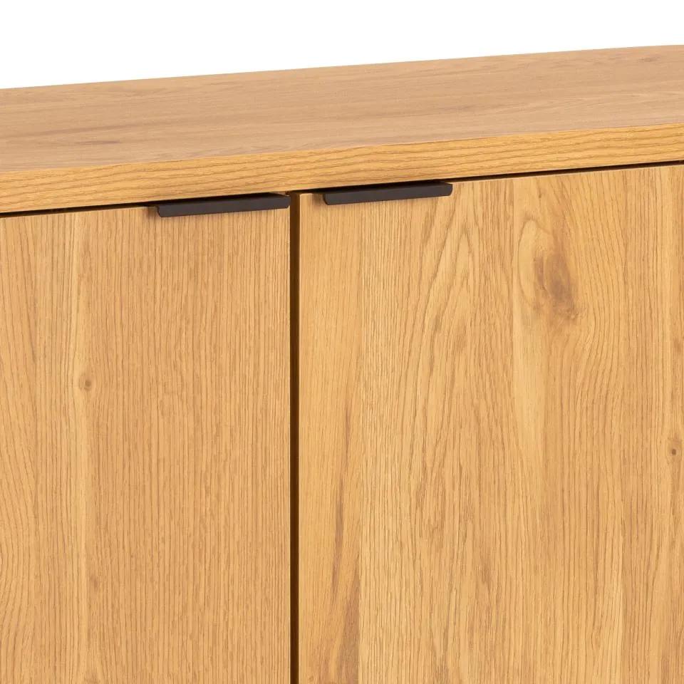 Komoda 2-drzwiowa z półkami COLIMA 160x80 dąb naturalny — zdjęcie 8