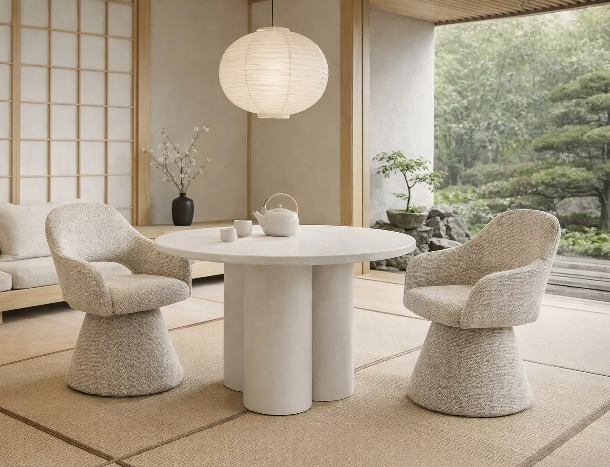 Krzesło z podłokietnikami RIKU NOELLE beżowy - RIKUNOBE