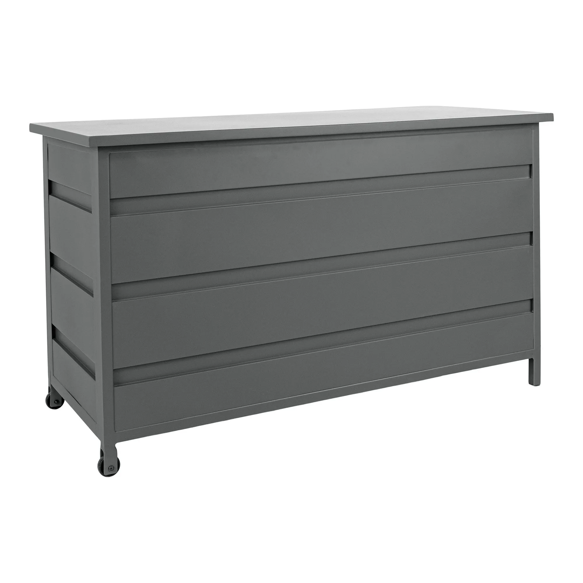 Skrzynia ogrodowa CASSIS aluminiowa 130x60x75 cm 450 L - szara