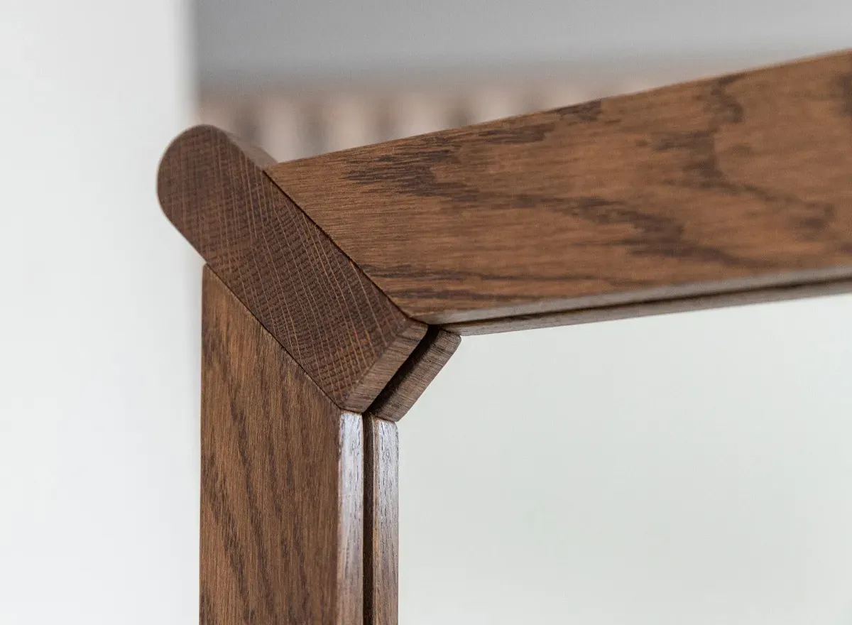 Lustro wiszące duże dębowe CAMPI 53x179 cm tabacco - KULCA05T